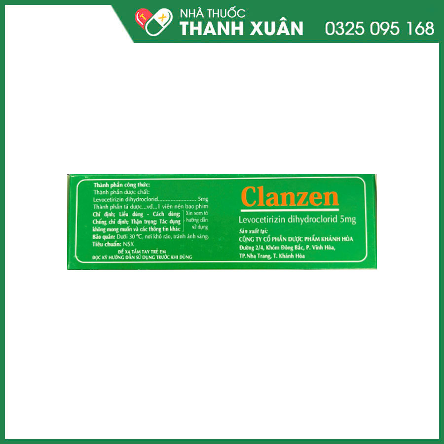 Clanzen thuốc điều trị dị ứng, viêm mũi dị ứng quanh năm, mày đay mạn tính